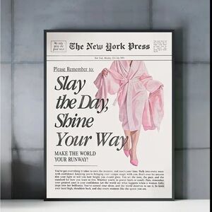 New Slay The Day Canvas Poster Wall Art Unframed